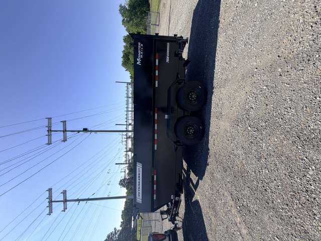 16ft dump trailer side angle - PJ Trailers DT1162 with Monster Rails tall sides